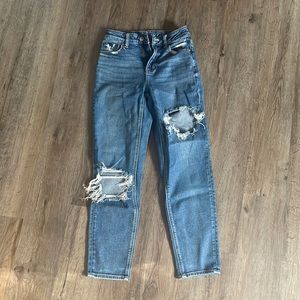 girls american eagle mom jeans